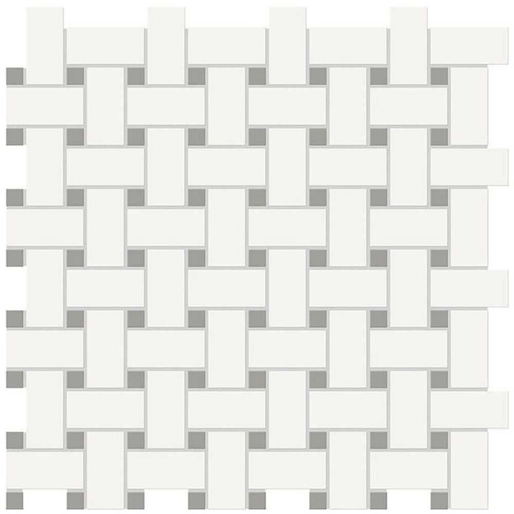 Florida-Tile-Soho-12-x-12-Basketweave-Matte-Porcelain-Mosaic-Canvas-White-|-Cement-Chic
