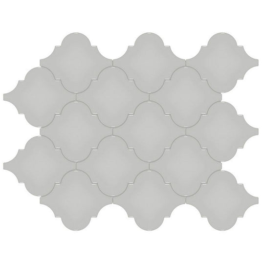 Florida-Tile-Soho-10-x-13-Arabesque-Matte-Porcelain-Mosaic-Soft-Sage