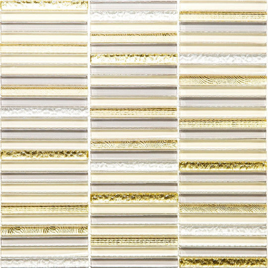 MiR Cascades 11.8" x 11.8" Glossy Glass Mosaic