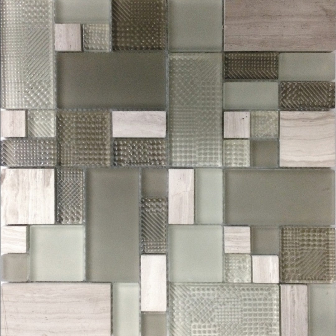 MiR Hawaii 11.7" x 11.7" Modular Glass & Stone Mosaic