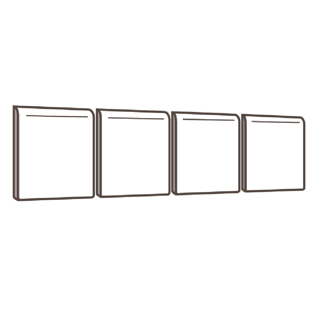 Crossville 3" x 12" Color Blox 2.0 Unpolished Porcelain 3" Bullnose Strip