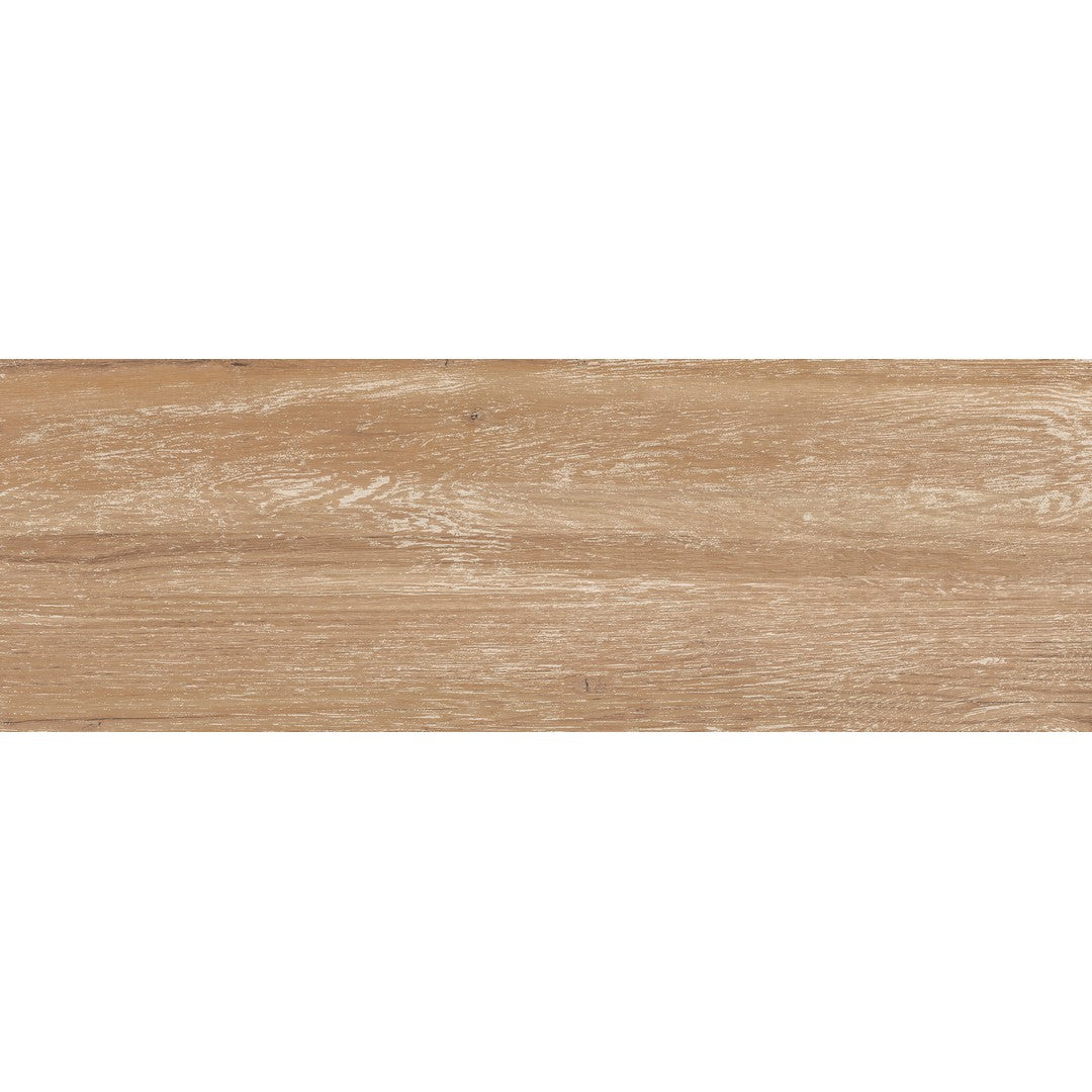 Tesoro 8" x 24" Uddo Pressed Satin Ceramic Wood Tile