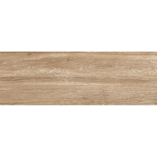 Tesoro 8" x 24" Uddo Pressed Satin Ceramic Wood Tile