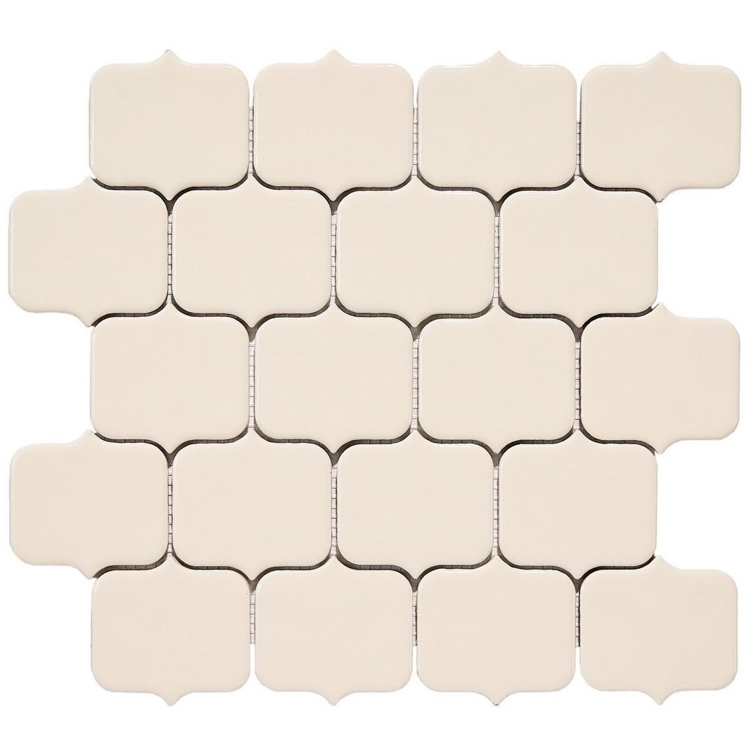 Crossville 11" x 11" Horizon Glossy Short Arabesque Porcelain Mosaic