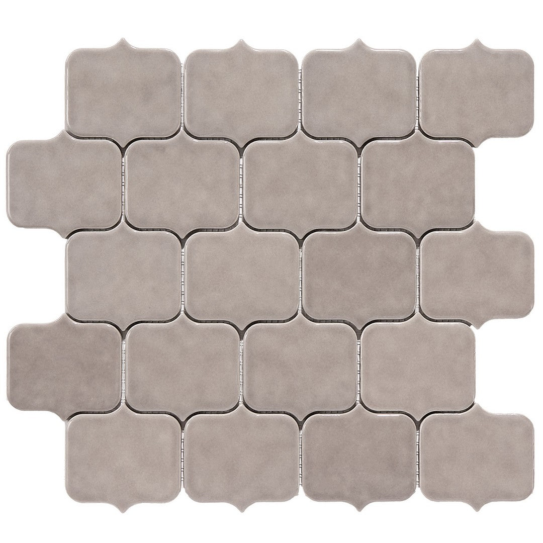 Crossville 11" x 11" Horizon Glossy Short Arabesque Porcelain Mosaic