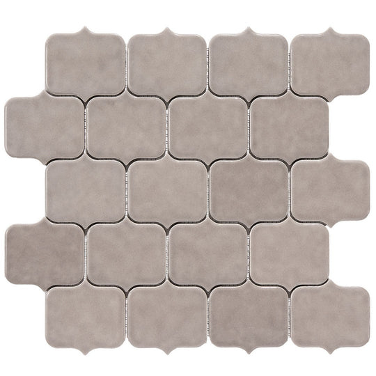 Crossville 11" x 11" Horizon Glossy Short Arabesque Porcelain Mosaic