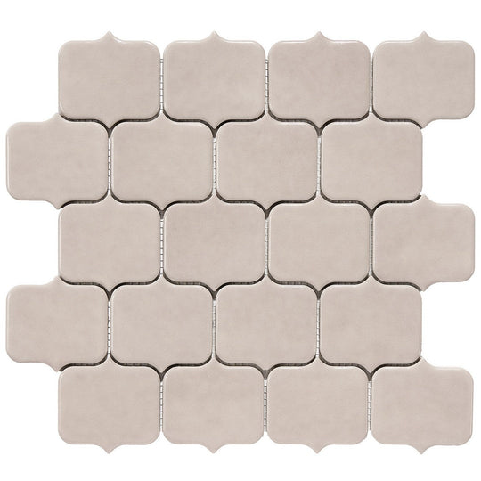 Crossville 11" x 11" Horizon Glossy Short Arabesque Porcelain Mosaic