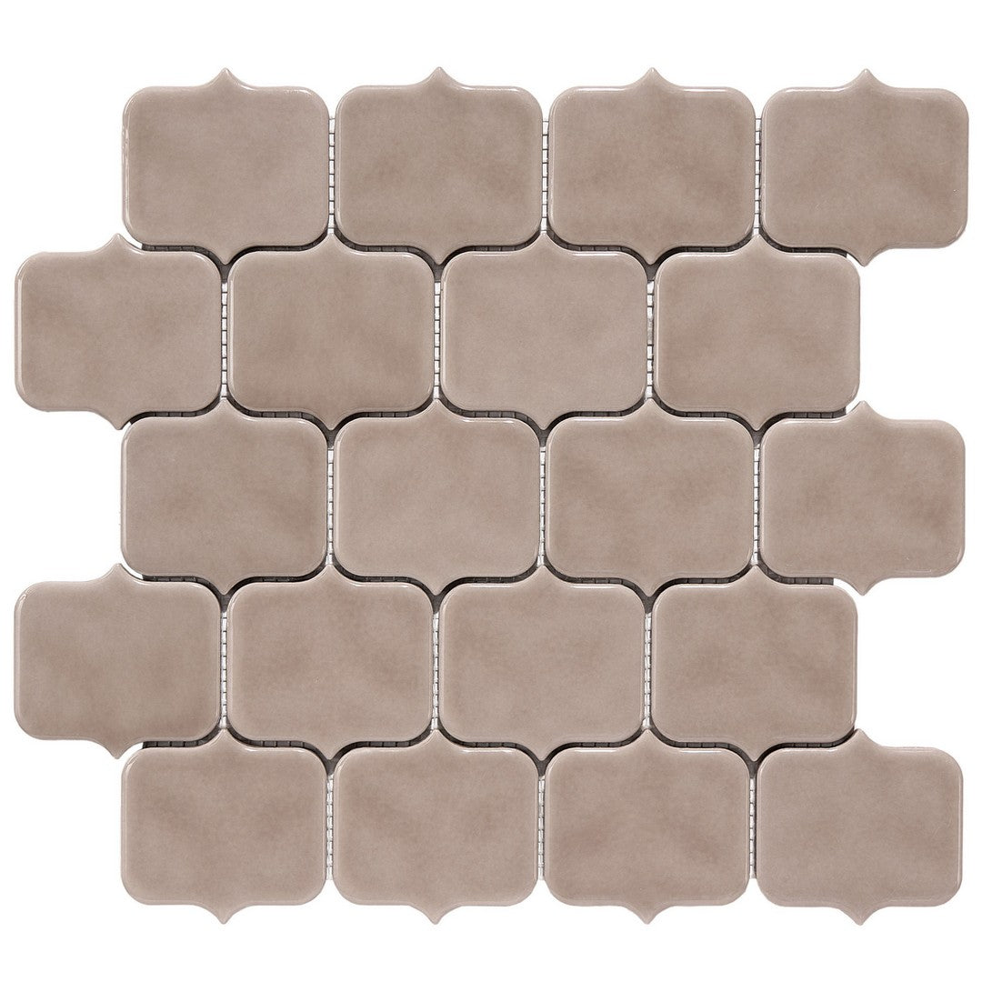 Crossville 11" x 11" Horizon Glossy Short Arabesque Porcelain Mosaic
