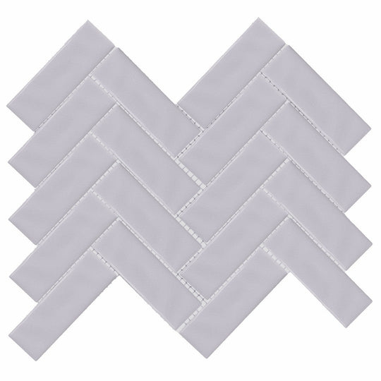 Crossville 10" x 12" Sophia Glossy Herringbone Porcelain Mosaic