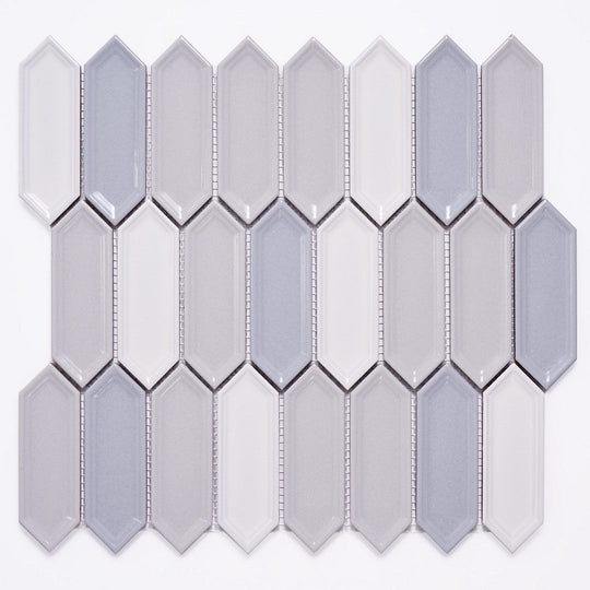 Crossville 12" x 12" Sophia Glossy Small Picket Porcelain Mosaic