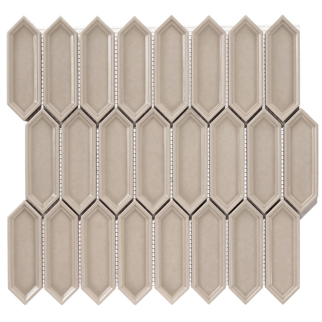 Crossville 12" x 12" Sophia Glossy Small Picket Porcelain Mosaic