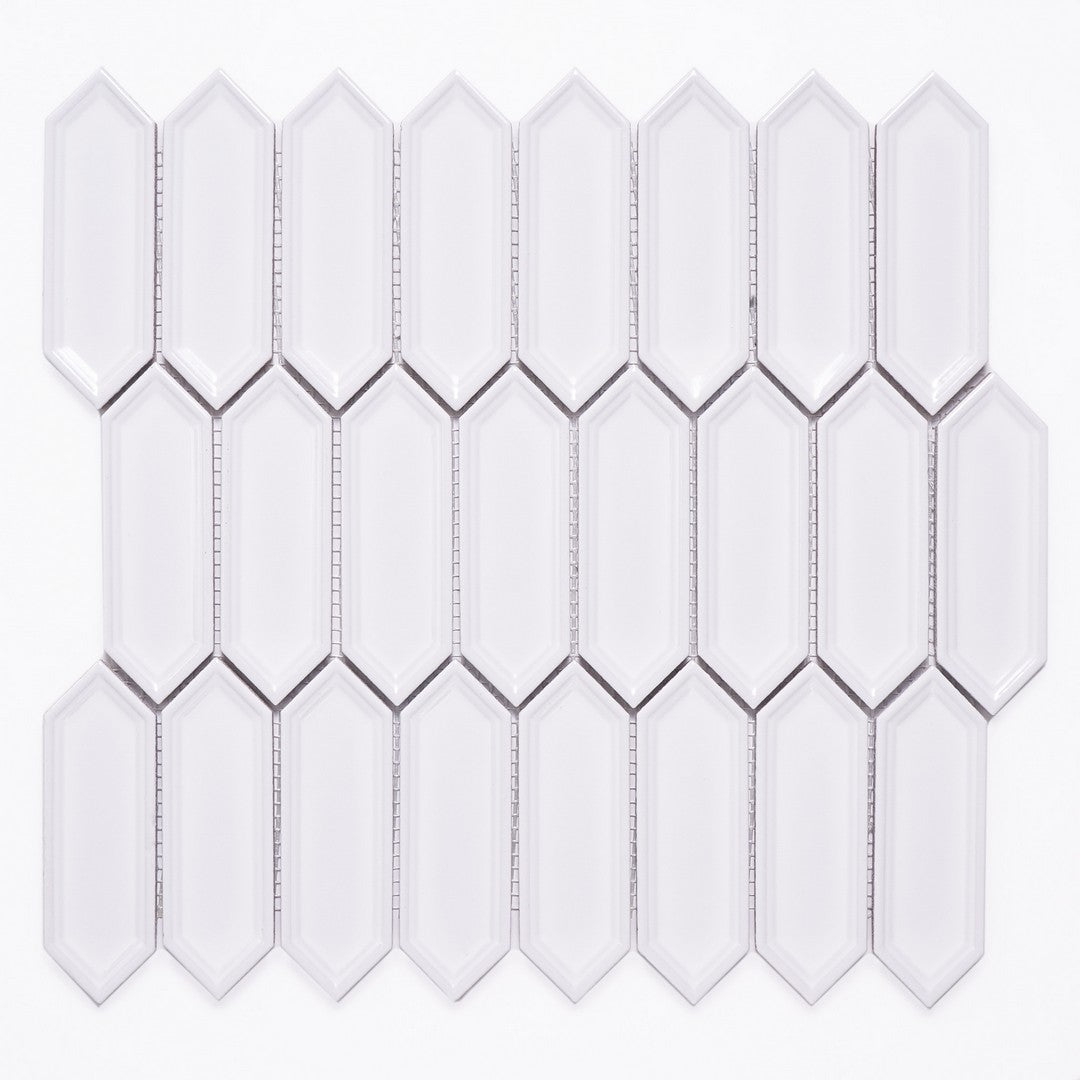 Crossville 12" x 12" Sophia Glossy Small Picket Porcelain Mosaic