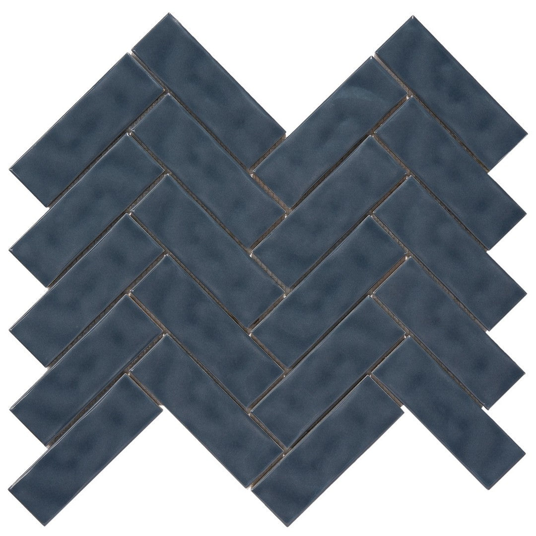 Crossville 10" x 12" Sophia Glossy Herringbone Porcelain Mosaic