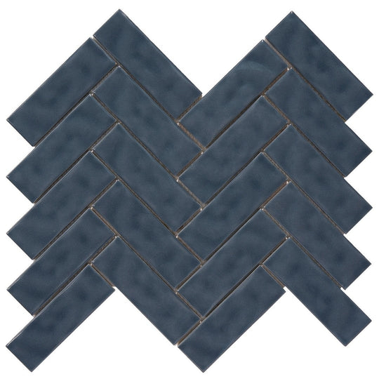 Crossville 10" x 12" Sophia Glossy Herringbone Porcelain Mosaic