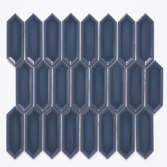 Crossville 12" x 12" Sophia Glossy Small Picket Porcelain Mosaic