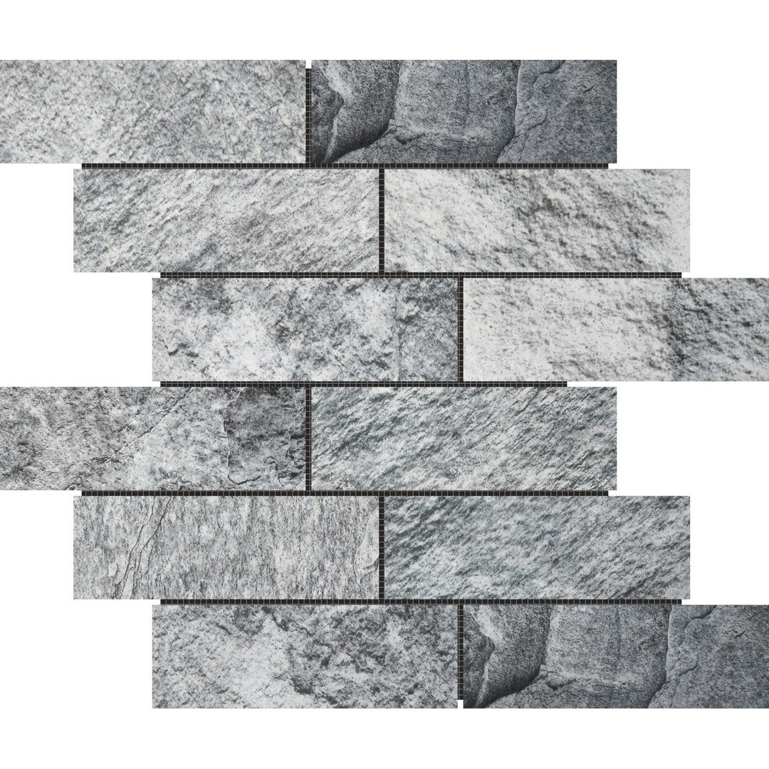 Bati Orient 12" x 12" Wood Series Ceramic 2x6" Brick Mosaic