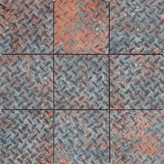 Bati Orient 12" x 12" Industrial Glazed Ceramic 4" Refief Pattern Mosaic