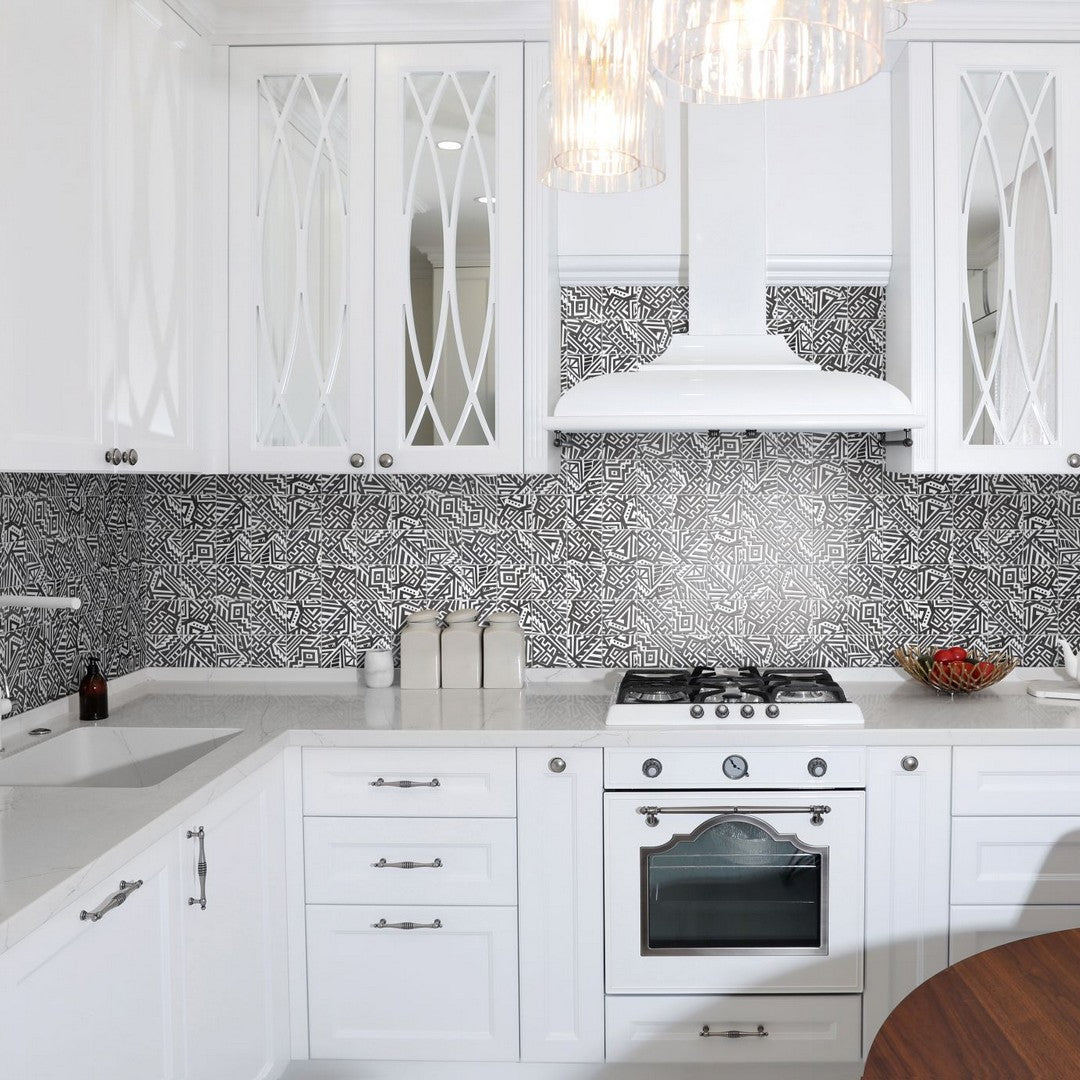 Bati-Orient-12-x-12-Native-Glazed-Ceramic-4-Aztec-Mosaic-Black-White