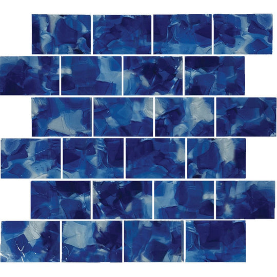 Tesoro 11.75" x 11.75" Flower Glass Interlocking Glass Mosaic