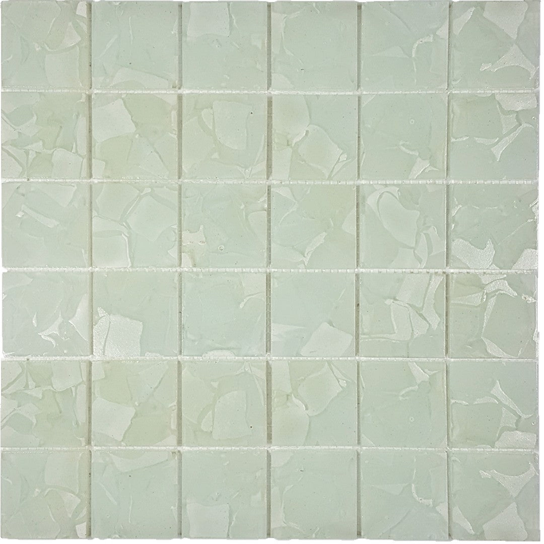 Tesoro 11.75" x 11.75" Flower Glass Interlocking Glass 2" Mosaic