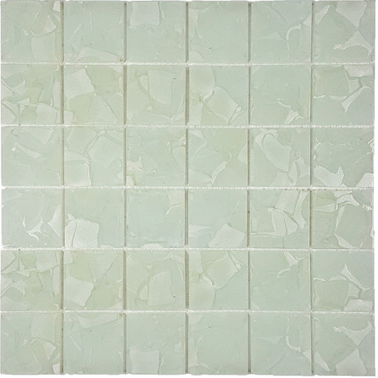 Tesoro 11.75" x 11.75" Flower Glass Interlocking Glass 2" Mosaic