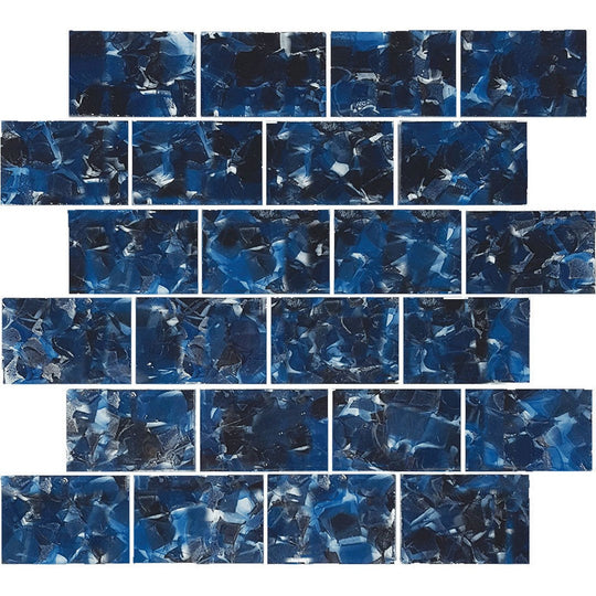 Tesoro 11.75" x 11.75" Flower Glass Interlocking Glass Mosaic