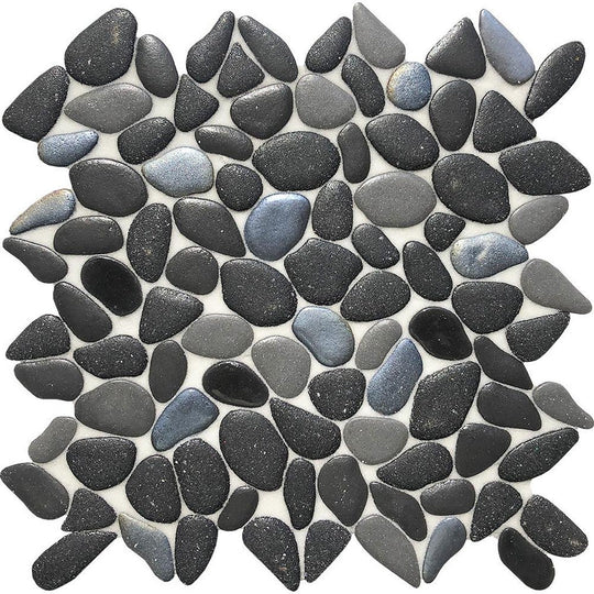 Tesoro 10.5" x 10.5" Liquid Rocks Random Pebble Glass Mosaic
