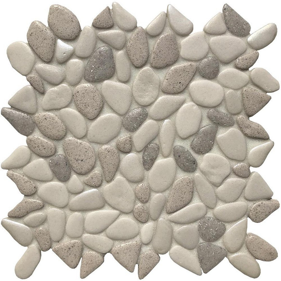 Tesoro 10.5" x 10.5" Liquid Rocks Random Pebble Glass Mosaic