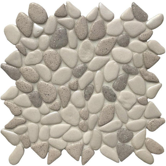Tesoro 10.5" x 10.5" Liquid Rocks Random Pebble Glass Mosaic