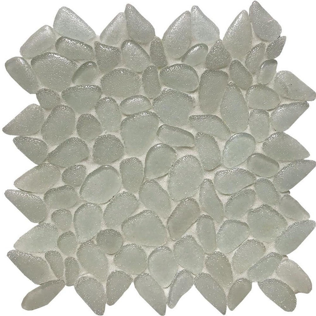 Tesoro 10.5" x 10.5" Liquid Rocks Random Pebble Glass Mosaic
