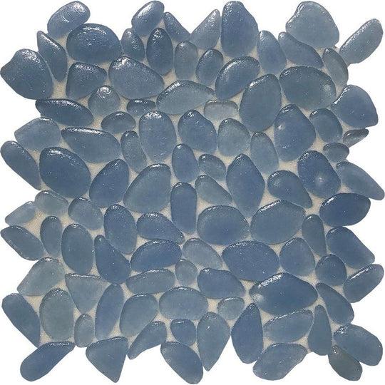Tesoro 10.5" x 10.5" Liquid Rocks Random Pebble Glass Mosaic