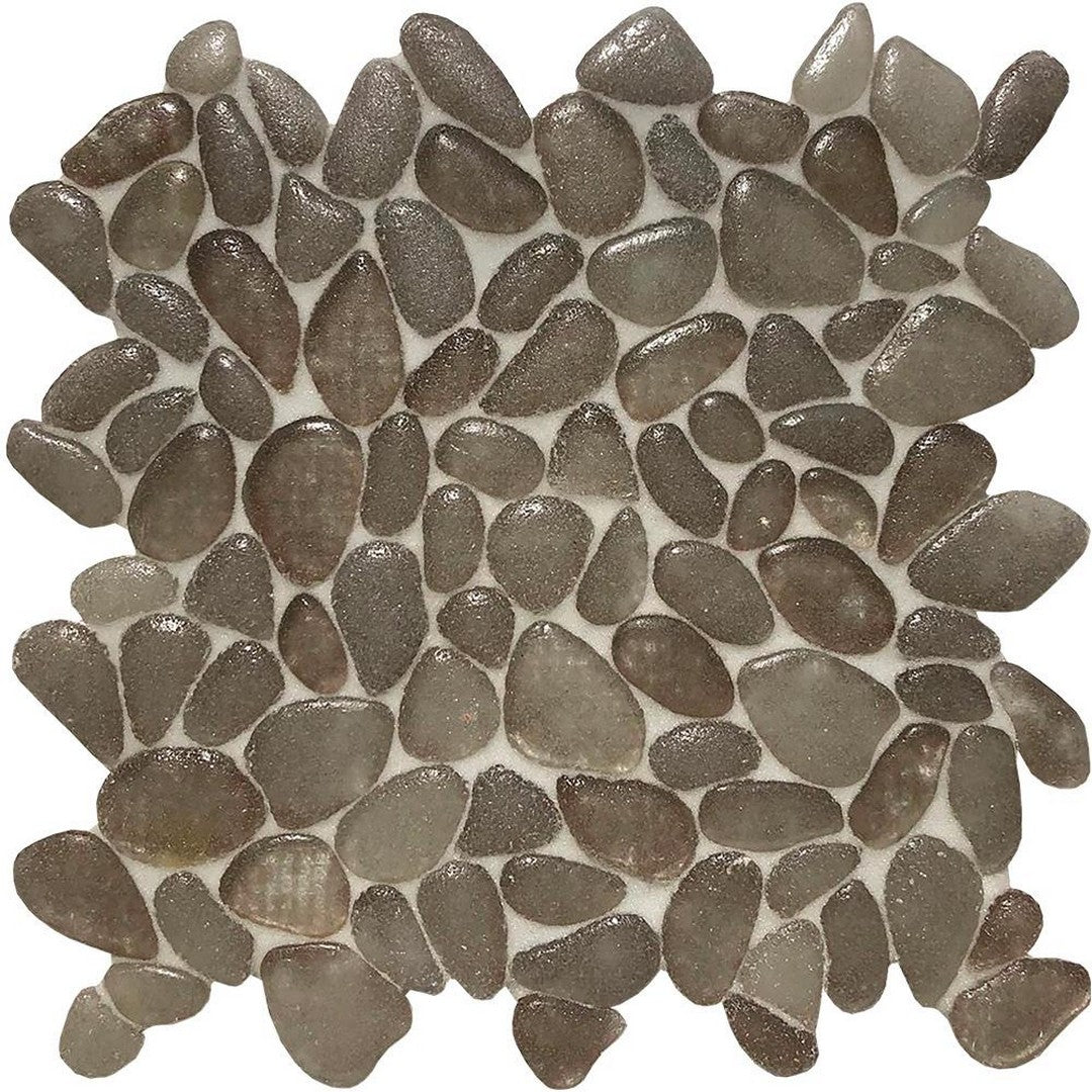 Tesoro 10.5" x 10.5" Liquid Rocks Random Pebble Glass Mosaic