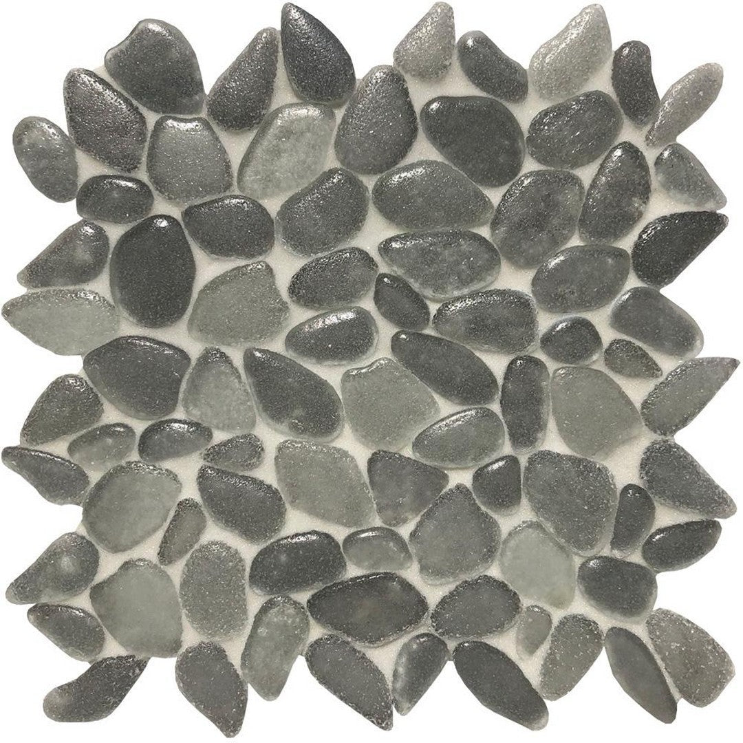 Tesoro 10.5" x 10.5" Liquid Rocks Random Pebble Glass Mosaic