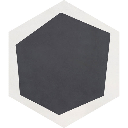 Bati Orient 9" x 8" Matte Modern Hexagon Cement Tile