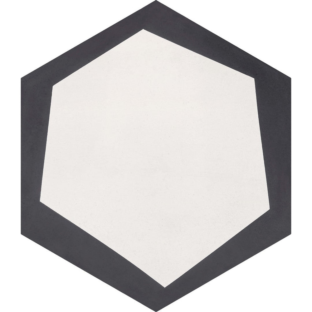 Bati Orient 9" x 8" Matte Modern Hexagon Cement Tile