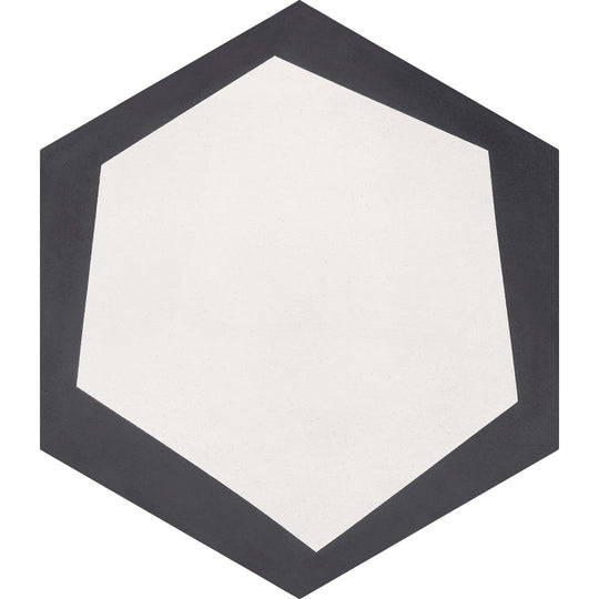 Bati Orient 9" x 8" Matte Modern Hexagon Cement Tile