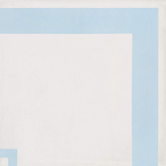 Bati Orient 8" x 8" Matte Corner Line Modern Square Cement Tile