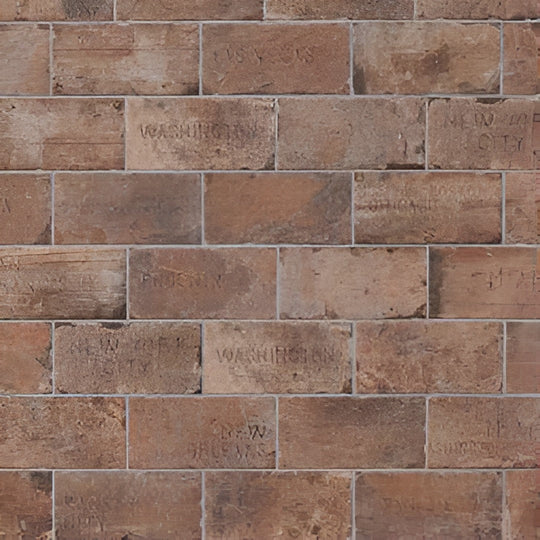 Tesoro 4" x 8" Chicago Brick Pressed Deco Pocelain Tile