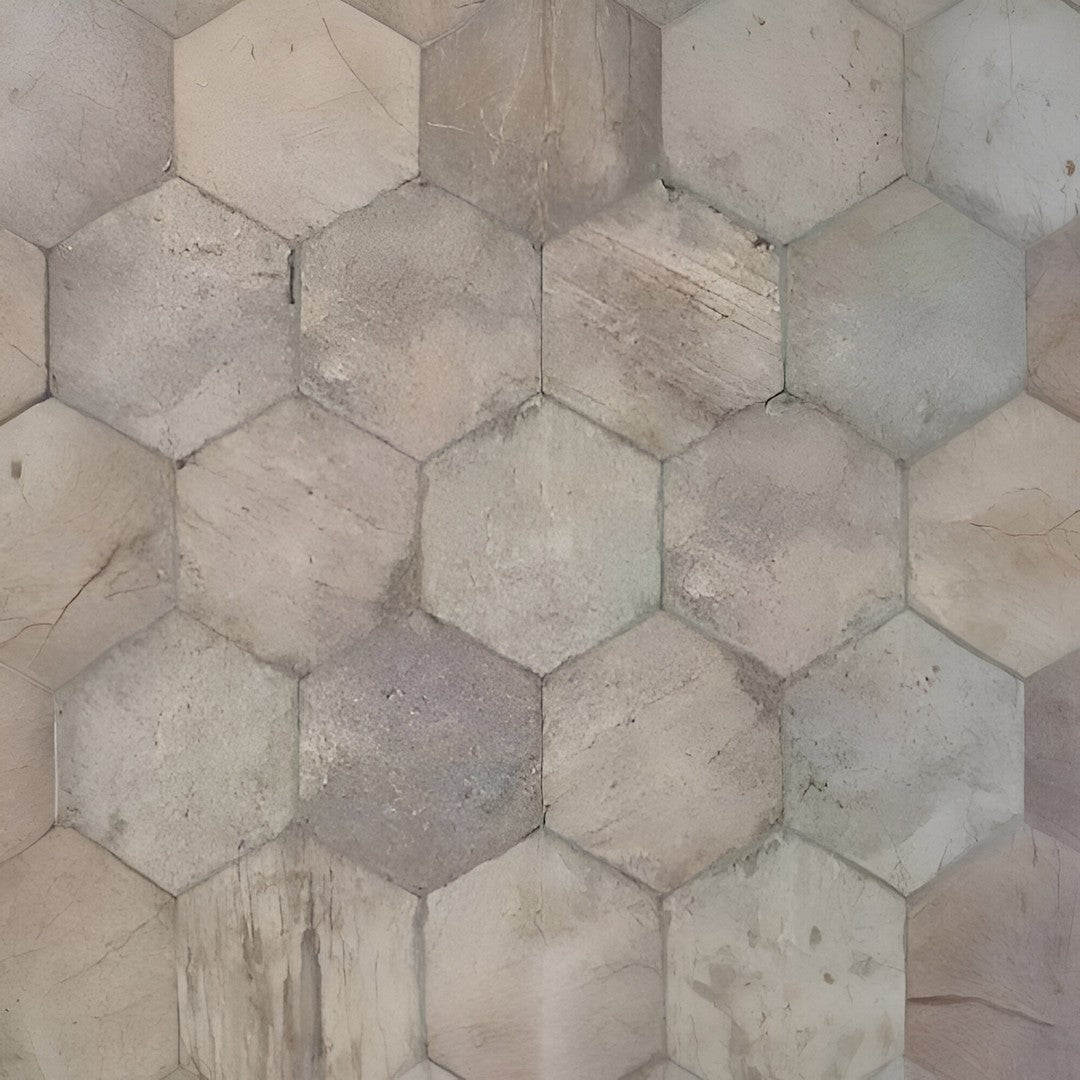 Tesoro 9" x 11" Chicago Brick Pressed Hexagon Pocelain Tile