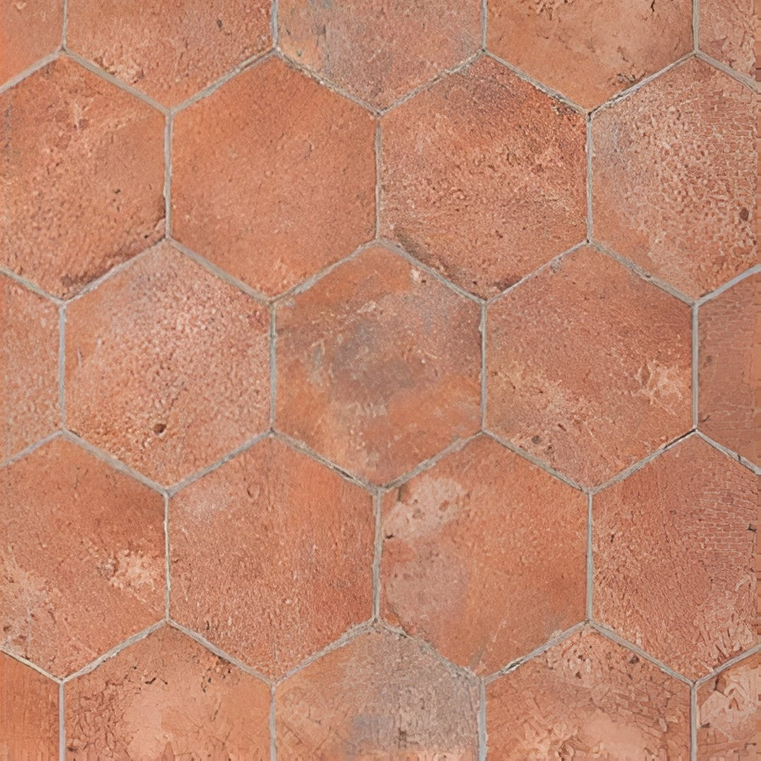 Tesoro 9" x 11" Chicago Brick Pressed Hexagon Pocelain Tile