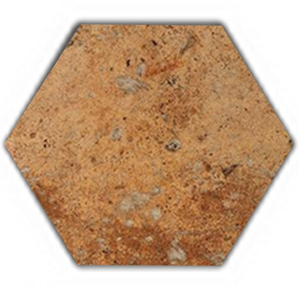 Tesoro 6" x 7" Cotto Del Campiano Pressed Matte Hexagon Porcelain Tile