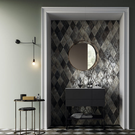 Tesoro-5.25-x-9.25-Fuoritono-Pressed-Glossy-Rhomboid-Porcelain-Tile-Beige