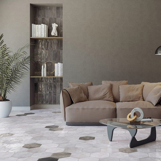 Tesoro-9.25-x-10.75-Fuoritono-Pressed-Matte-Hexagon-Porcelain-Tile-Bianco