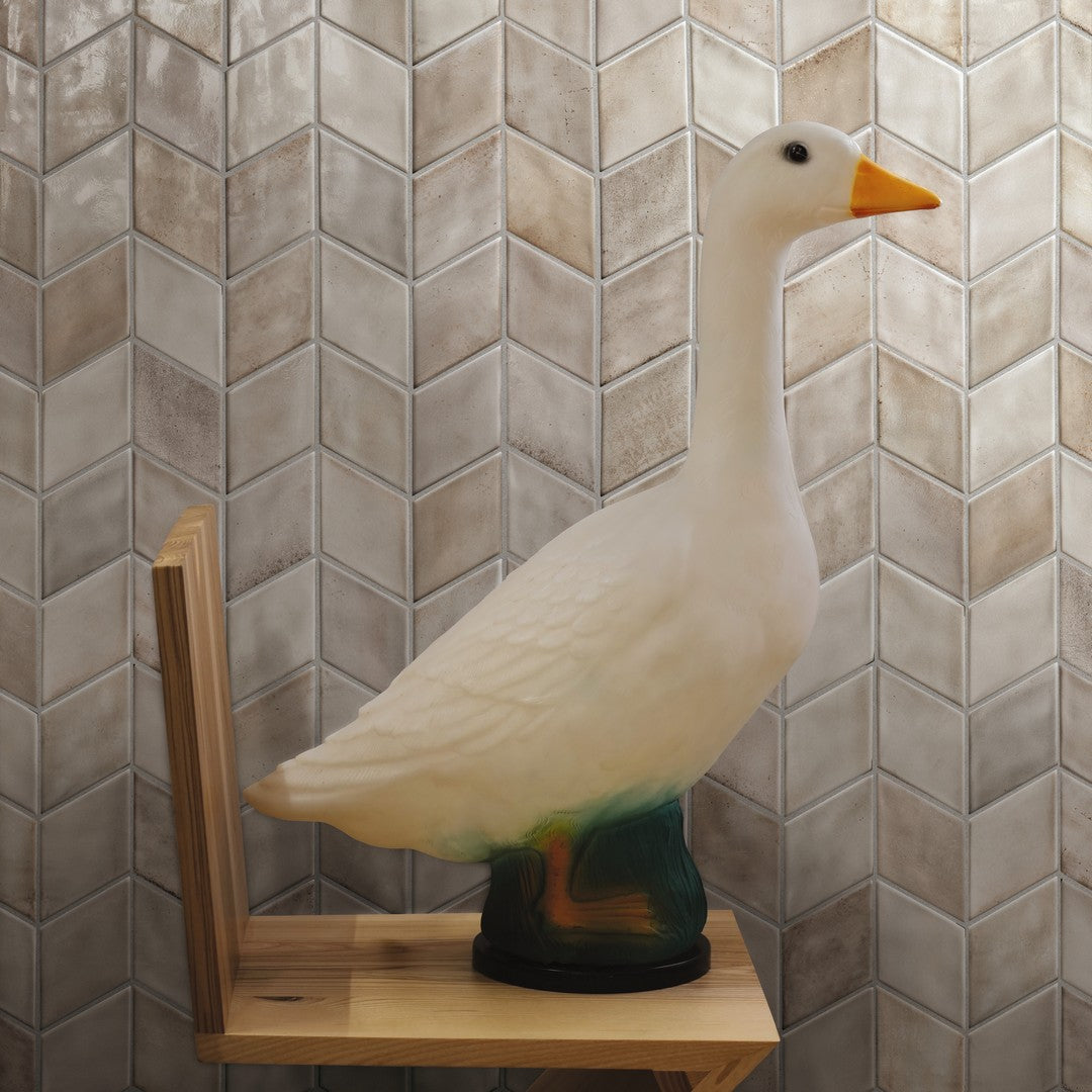 Tesoro-5.25-x-9.25-Fuoritono-Pressed-Glossy-Rhomboid-Porcelain-Tile-Bianco