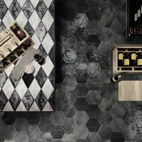 Tesoro-9.25-x-10.75-Fuoritono-Pressed-Glossy-Hexagon-Porcelain-Tile-Muschio