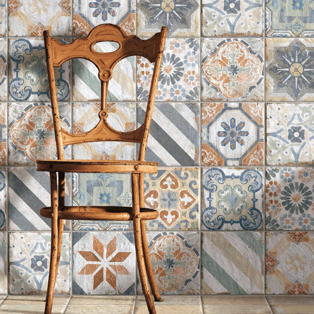 Tesoro-8-x-8-Havana-Pressed-Porcelain-Deco-Tile-Finca-Mix-Deco