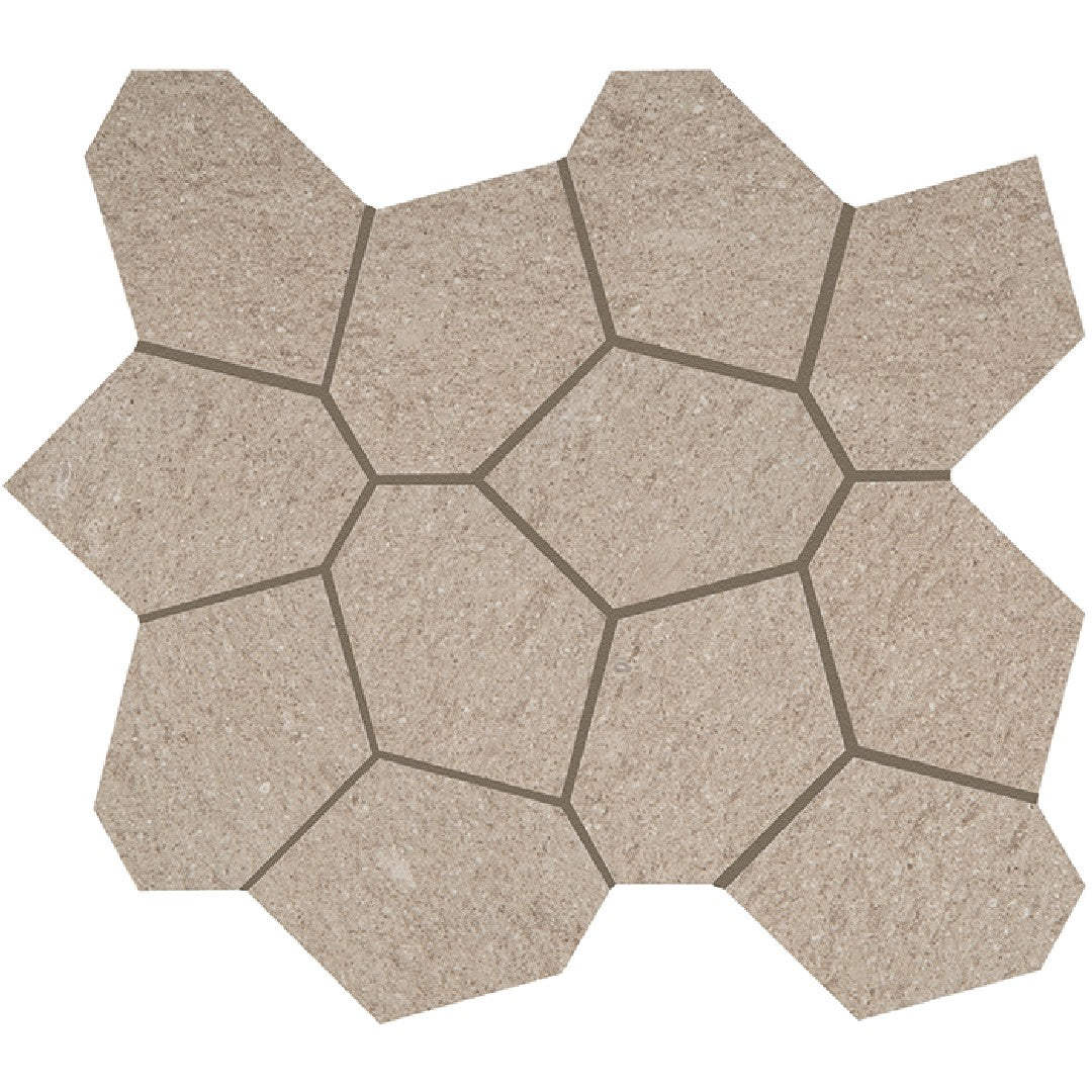 Crossville 13" x 15" Civilization Unpolished Porcelain Polygon Mosaic