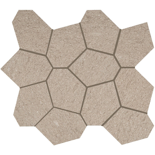 Crossville 13" x 15" Civilization Unpolished Porcelain Polygon Mosaic