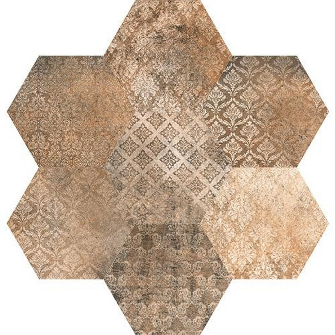 Tesoro 8.5" x 9.75" Abadia Pressed Matte Porcelain Hexagon Tile