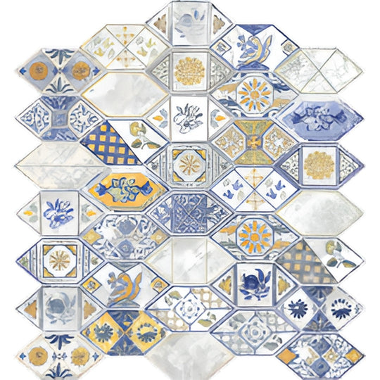 Tesoro 6.5" x 13" Kayak Pressed Elongated Hex Porcelain Tile